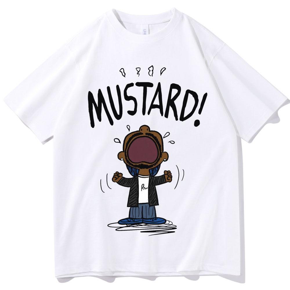 Lustiges Kendrick Lamar Senf Meme T-Shirt Unisex Kurzarm Hip Hop Baumwolle Grafik Sommer T-Shirt Locker Musikliebhaber Kleidung
