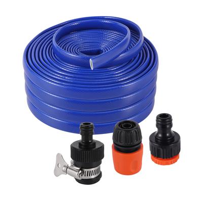 Blauer Schlauch mit Schnellanschluss Wasserhahn Straße 16mm PVC-Schlauch Gartenbewässerung Rasen Blume Bewässerungswerkzeuge Autowaschschlauch
