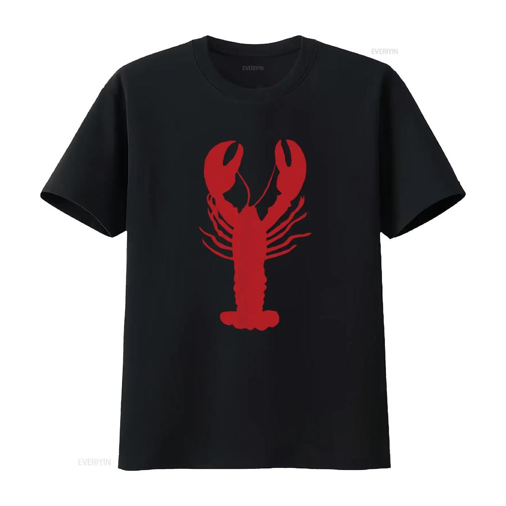Lobster T Shirt for and Kids vintage Washed homme Unisex fashion Stretched designer clothes Top For Everyday Wear Casual