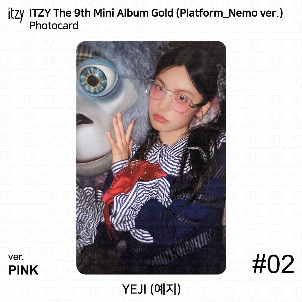 

ITZY 9th Mini Album Gold Platform Nemo ver Фотокарта Постер QR YEJI RYUJIN KPOP Yeji - PC Pink #2