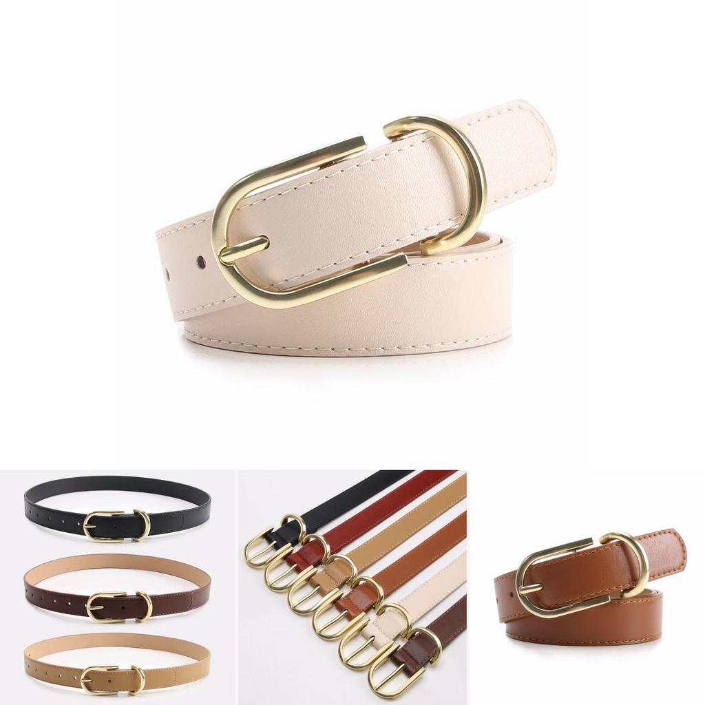 Fashion Minimalist Alloy Womens Belt With Adjustable Pin Buckle For Casual And Office Wear