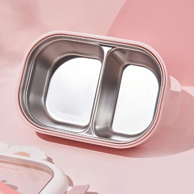 Rabbit Decorated Meal Container Multi Compartment Rabbit Lunch Box for Children Stable Stainless Steel Container