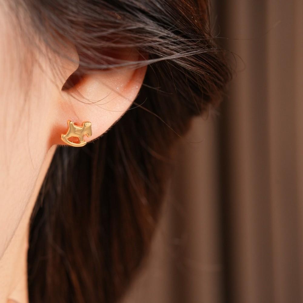 Fashion Jewelry Mini Horse Ear Studs Cartoon Drop Earrings  Chinese Horse New Year