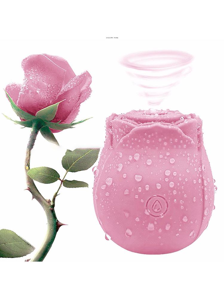 Rose Shape Vagina Sucking Vibrator Clitoral Stimulator Oral Licking Nipple Sucker Sex Toy for Women