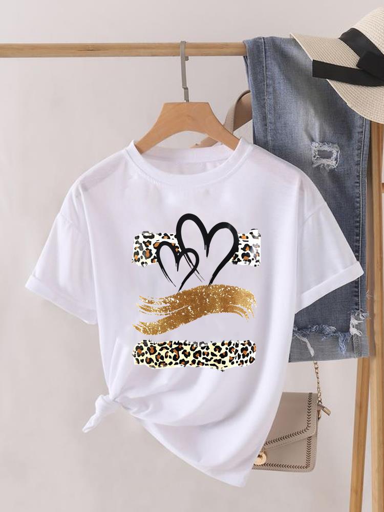(Asian Size) Cartoon Cute 90s Lady Female Top Printed Fashion Graphic Short Sleeve T-shirts Tee Clothing Women Casual T Shirt