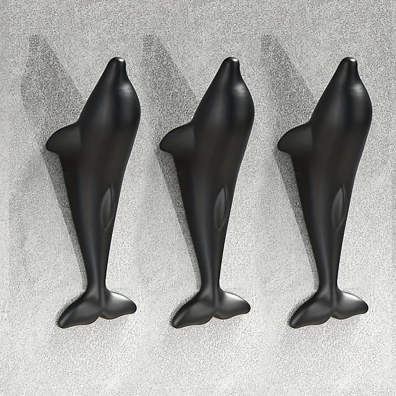 Set Of 3 Dolphin Hooks, Entryway Corner Coat Hooks, Creative Key Hooks Without Drilling, Coat Hooks, Wall Mounted Simple Bathroom Hooks