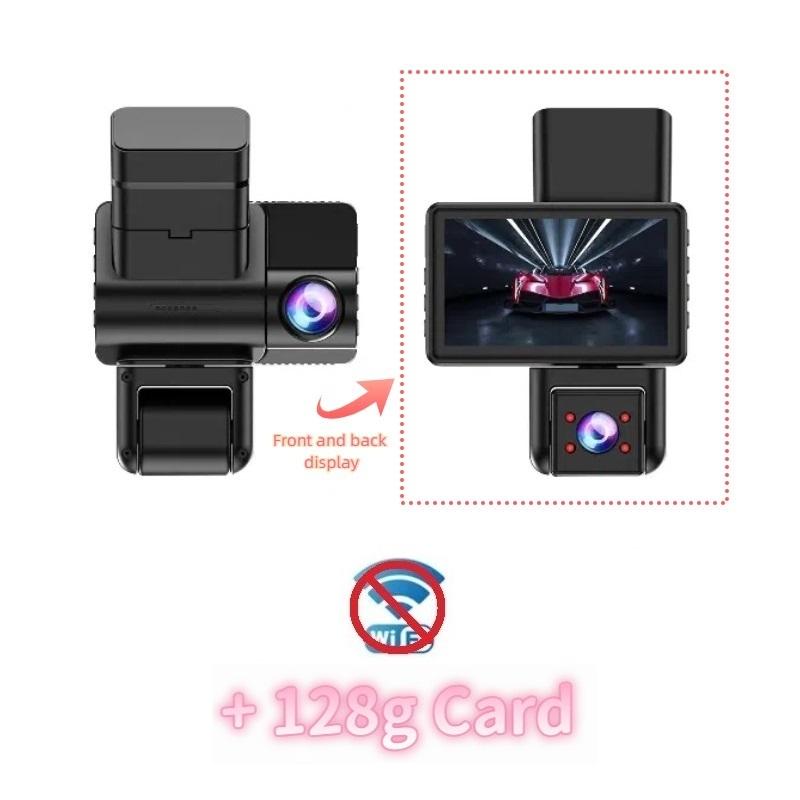 Dash Cam with Triple Recording, HD 1080P, WiFi, Infrared Night Vision, and Ultra-wide-angle Triple Lens