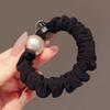 High-End Elegant Pearl and Rhinestone Hair Tie, Simple New Elastic Hair Band for Ponytail, Bun, and Hair Accessories
