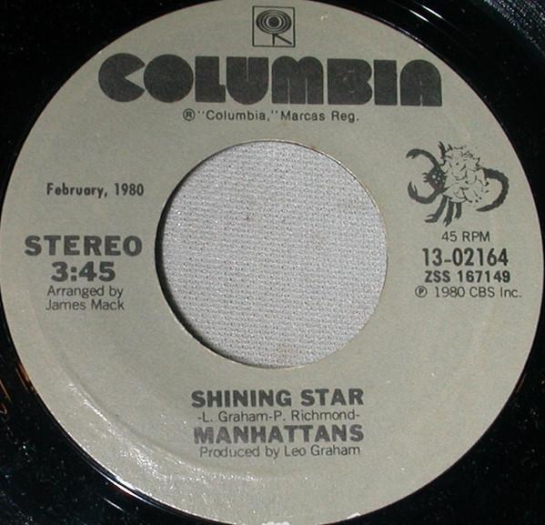 

7inch Record MANHATTANS Shining Star 1302164 Columbia US SoulFunk Used