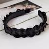 Wig Headband Anti-Slip Tooth Design Fluffy Fishbone Braid Texture Hair Hoop