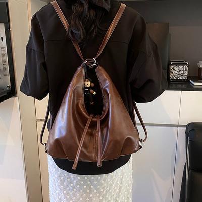 Ledig pendling retro stor kapacitet väska dam ny en-pack mångsidig dubbel axel ryggsäck enkel axel tote bag