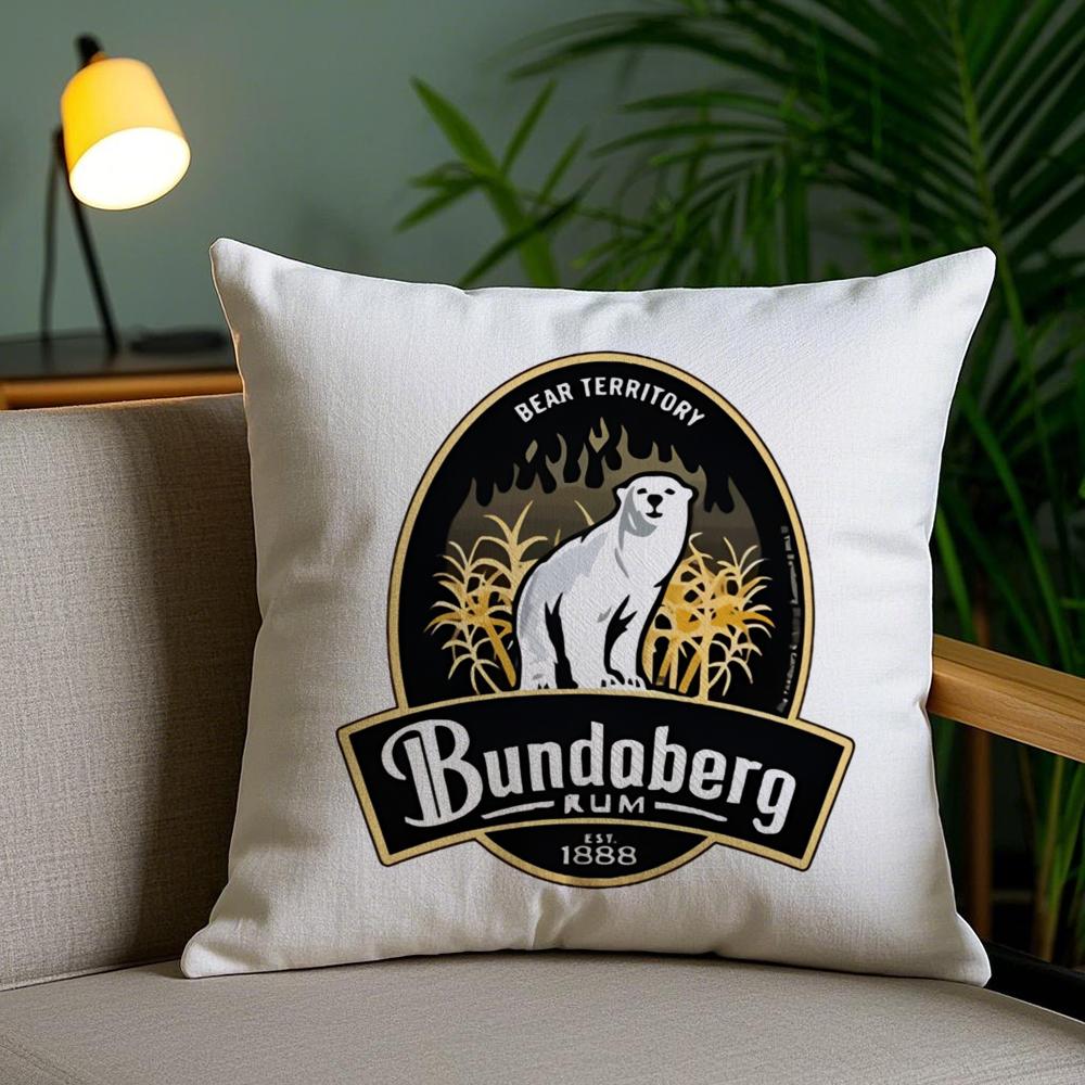 Rum Bundaberg Cushion Cover Plush Fabric Soft Double-Sided Printed Invisible Zipper Sofa Pillow Case Home Decor