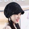 White Hair Hat Thin Flower Lace Hollow Stacking Hat Headgear Hat Ladies Bald Hat Cover