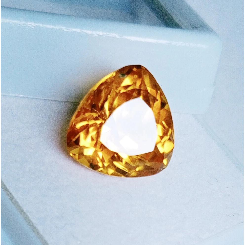 Padparadscha Sapphire Natural 8+ Ct Trillion Cut Fabulous Certified Gemstone