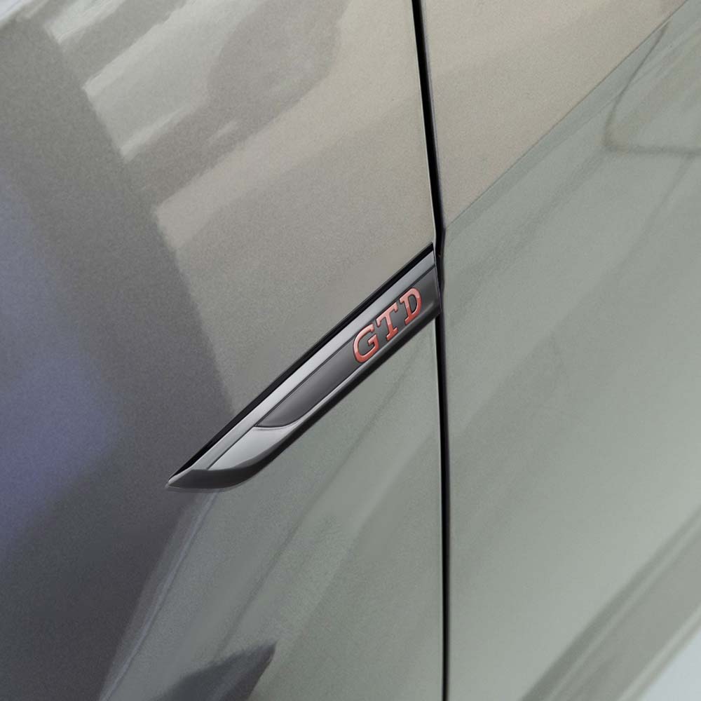 2PCS NEW  ABS Car Fender Side Badge Emblem Sticker Decal For Polo GOLF Sagitar Jetta Bora Lavida Tiguan Passat Santana