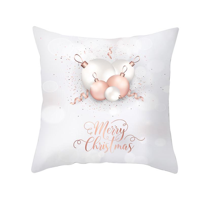 Peach Skin Snowflake Cushion Cover Christmas New Sofa Pillow Cover Home Pillow Cover Home