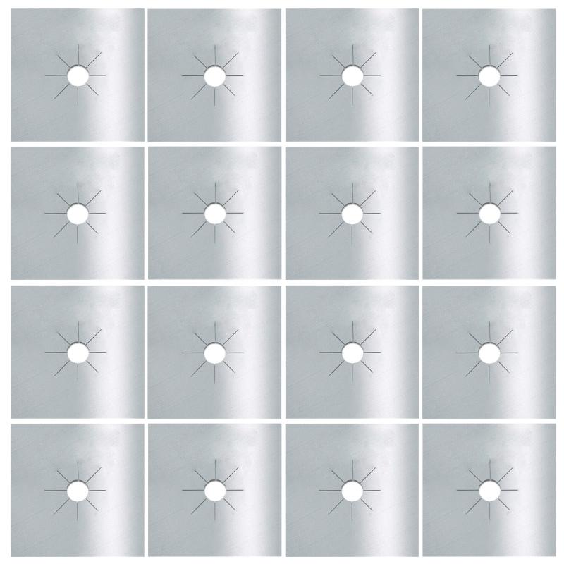 4/16PCS Reusables Kitchen Gas Stove Top Liners Mats Gas Stove Protectors Oil and Stain Resistant Protections Pads