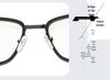 Ultra-light Square Glasses Frame for Men & Women - Resin Frame with Metal Legs, Full Frame for Optical Lenses.