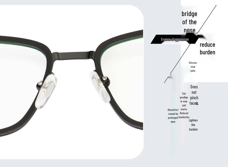Ultra-light Square Glasses Frame for Men & Women - Resin Frame with Metal Legs, Full Frame for Optical Lenses.