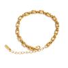 Yhpup Edelstahl Metallkette Hochwertiges Armband Armreif Mode Personalisiert Wasserdicht Handgelenkschmuck Bijoux für Damen