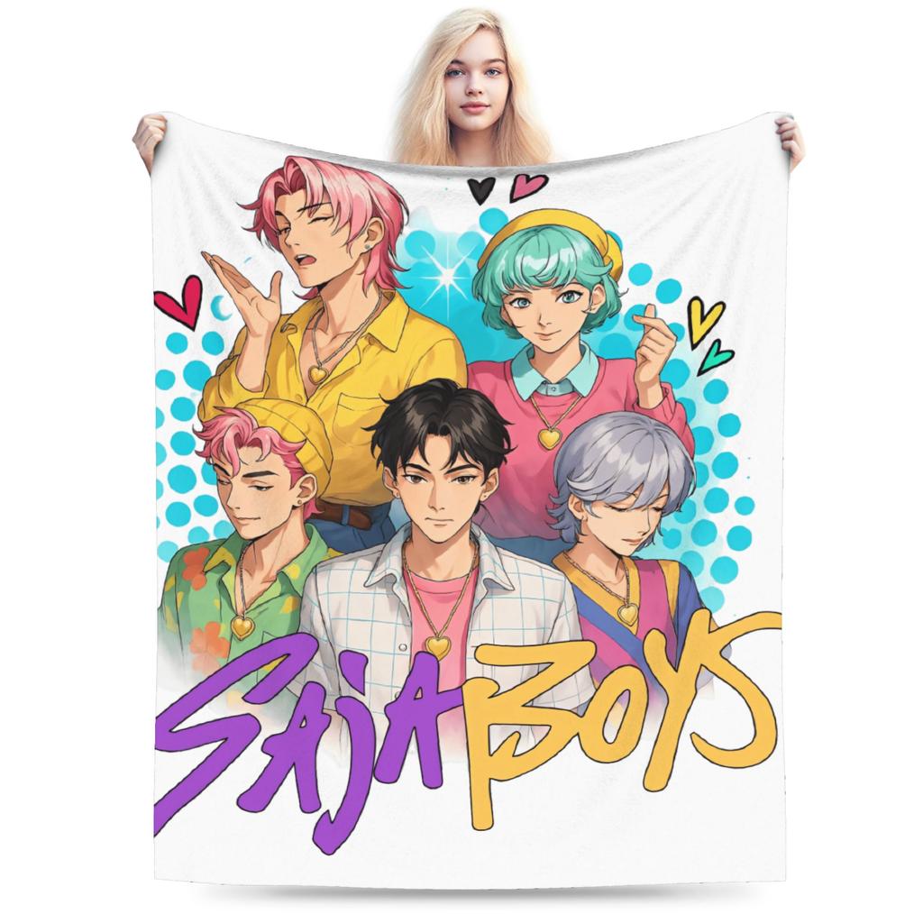 Saja Boyband Kpop Dämonenjäger Decke Weich Warm Neuheit Plüsch Überwurfdecke Für Kinder Draußen Flanell Bettdecke Bettbezug