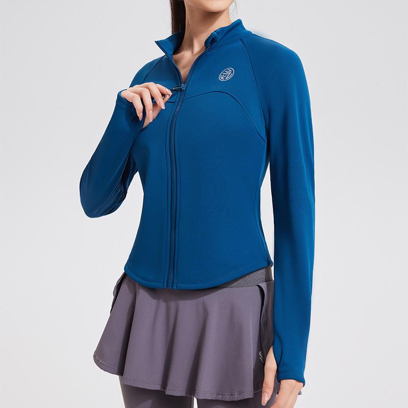 Women's Autumn & Winter Plus Velvet Sports Hoodie: Long Sleeve, Zip-Up, Outdoor Fitness, Quick-Dry, Slim Fit Yoga Jacket
