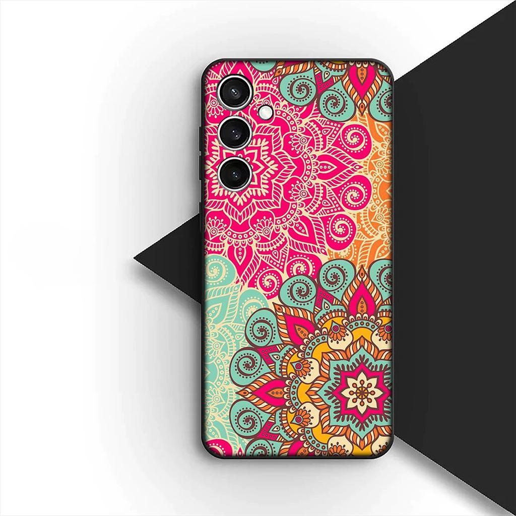 Cover for Xiaomi Redmi Note 12 11 10 A3 Pro 10A 10C 12C Note12 5G 4G Casing Phone Case Floral Paisley Mandala flower texture