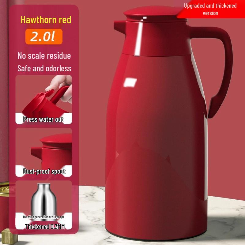 Large Capacity Glass Liner Warm Water Thermos - New Model for Dorms and Homes