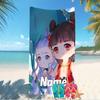 Customizable personalized beach towels Nezha Conquers the Dragon King themed designs.Suitable for the beach, yoga, sports;ideal as beach accessories