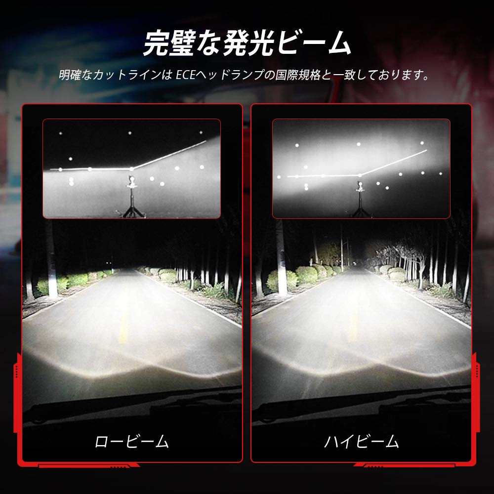Japan Direct H7 LED Lamp 8000LM Model with CPS LED Chips Compatible with 12V Vehicles with Hybrid and EV Fanless No Noise Easy To Instant Start IP68