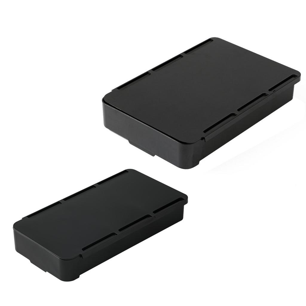 Set of 2 Practical Under Desk Storage Box Efficient Self Adhesive Drawer Undermount Drawers Under Table Pen Organizer