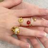 Stainless Steel Zircon Ring Titanium Steel Does Not Fade Ring Niche European and American Rings