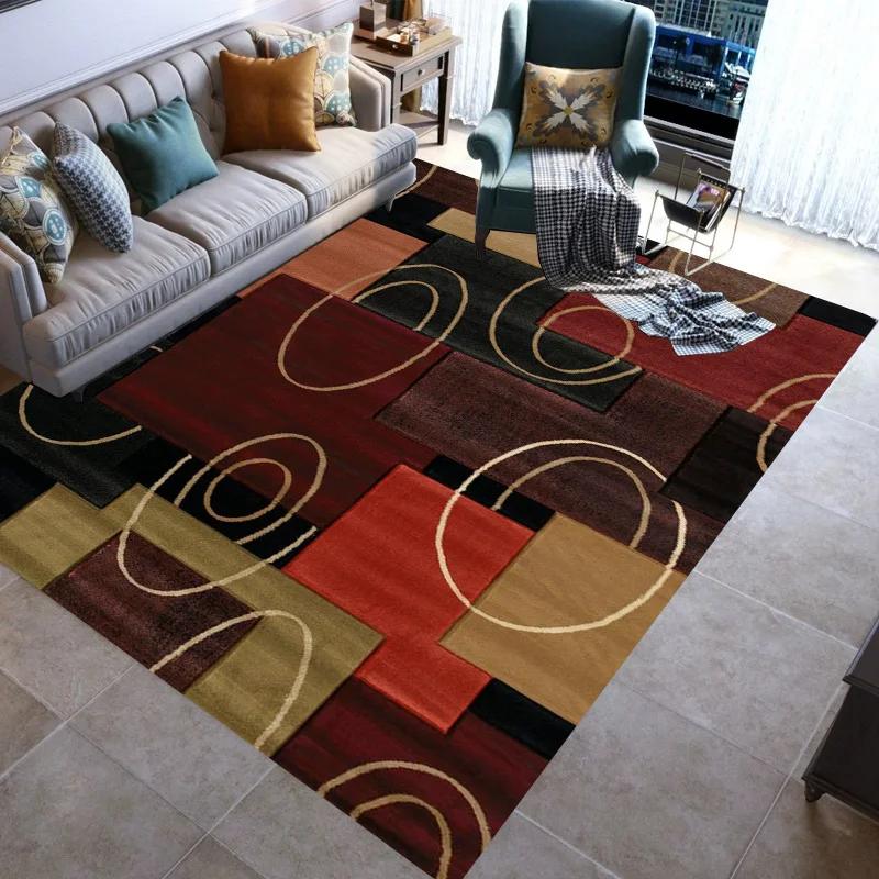 Stylish Geometric lines Washable Modern 3D Printing Carpet Mat for Living Room Bedroom Toilets Home Decoration Rugs