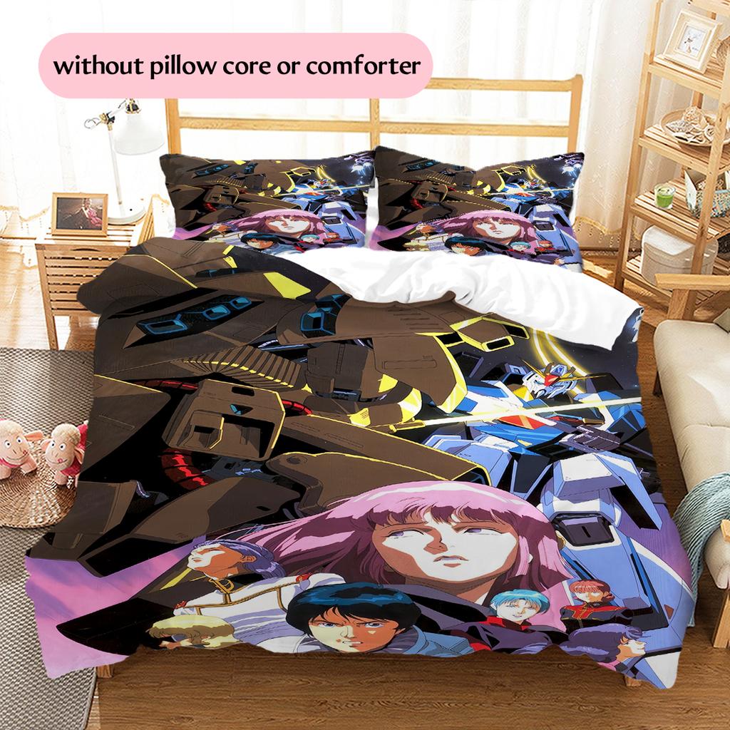 Mobile Suit Gundam Mecha Close up Bedding Set Duvet Cover Pillowcase No Filler, Home Bedroom Decor, Perfect Gift for Fans.chl