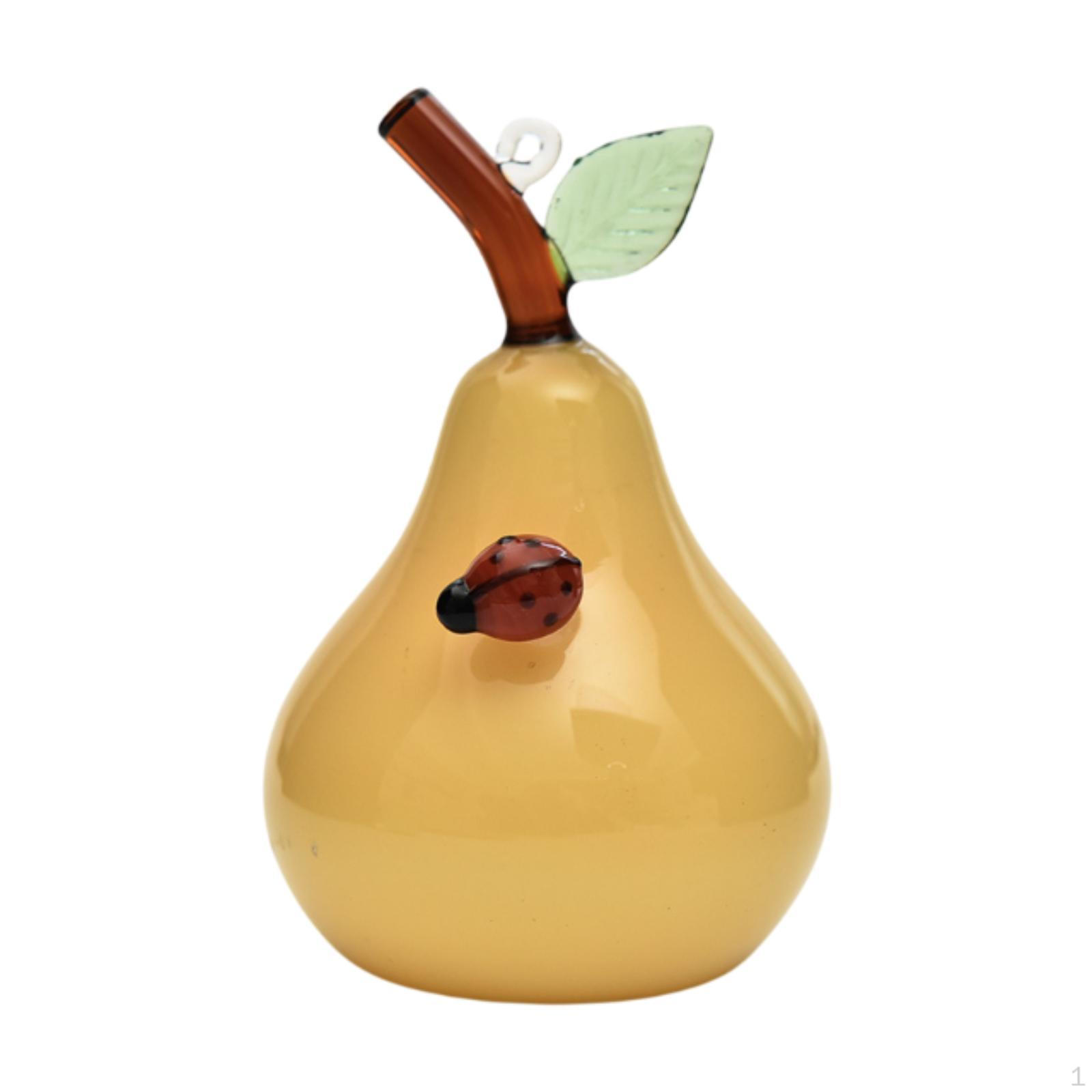 

Декоративна скляна фігурка фрукта для дому та подарунка Pear