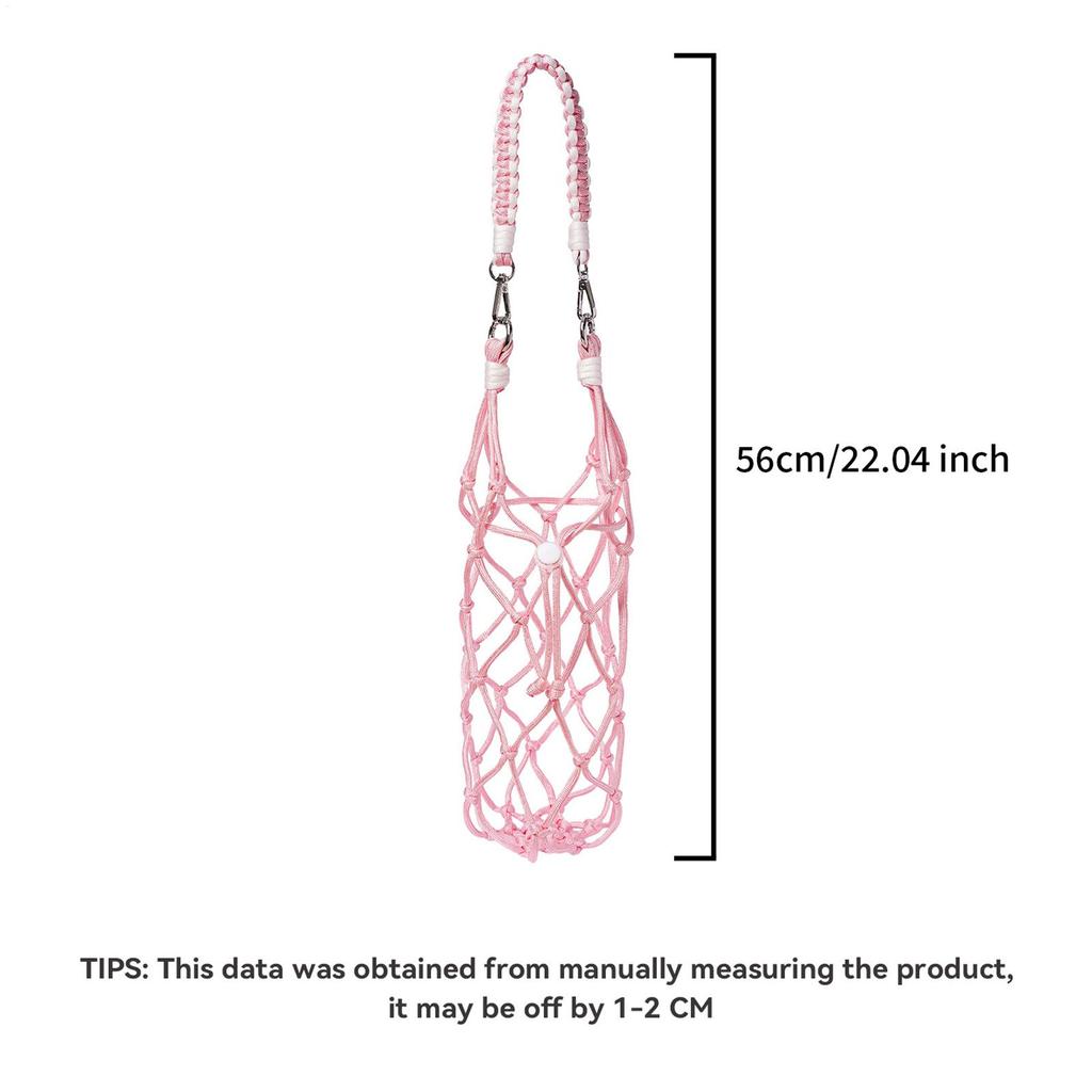 Water Bottle Cover Cotton Woven Fashion Mesh Bag Lightweight Sleeve Water Bottle Cover For Outdoor Travel Camping Hiking Fishing