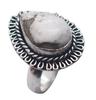 Howlite Natural Gemstone Antique Silver Ring US Size-6.75 R 4948