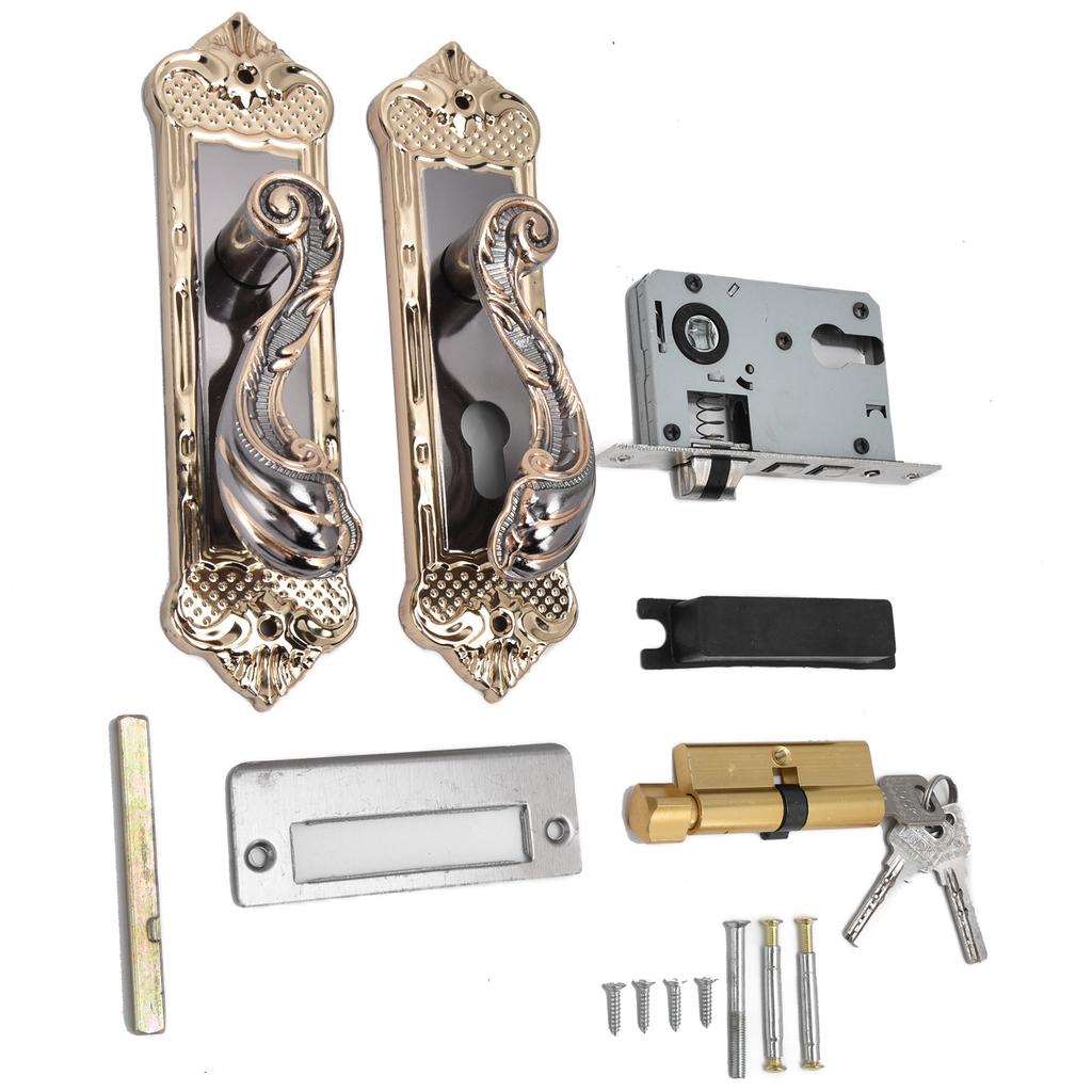 Door Handle Lock Silent Lock Bearing Safety Lever Handle Reversible Bedroom Door Lock