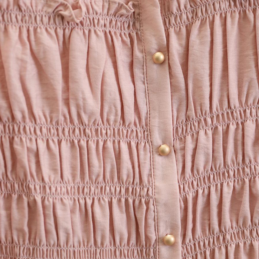 Hanfeng Dámská letní košile s volánky a rozšířenými rukávy