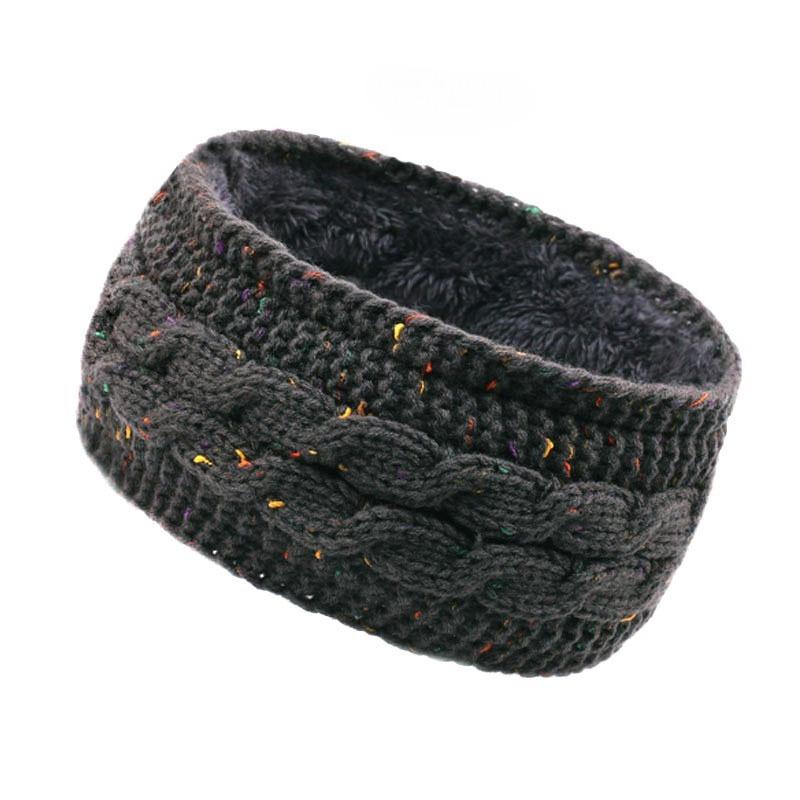 New Winter Velvet Hair Accessories Autumn Winter Yarn Knitted Headband Fashionable Warm Sports Headband