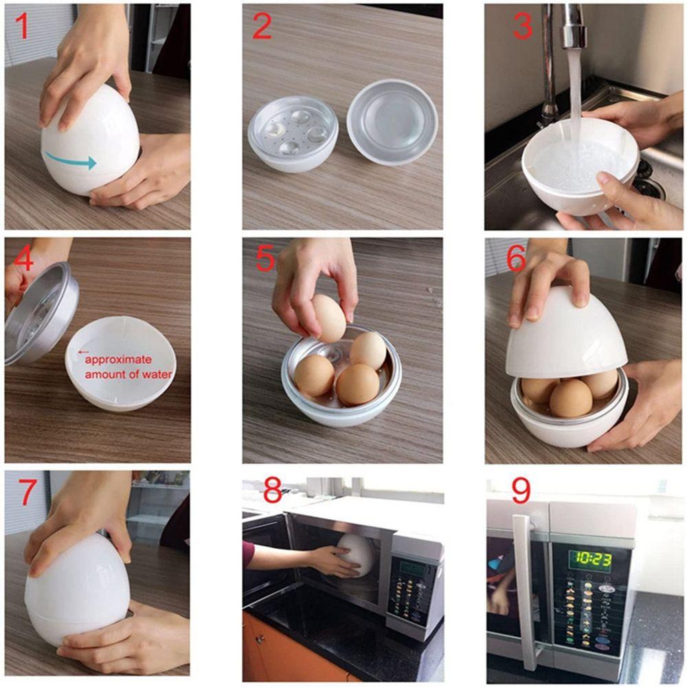 Microwave Special Easy Quick Egg Shape 5 Minutes Egg Cooker Egg Boiler Cooking Tools Egg Steamer