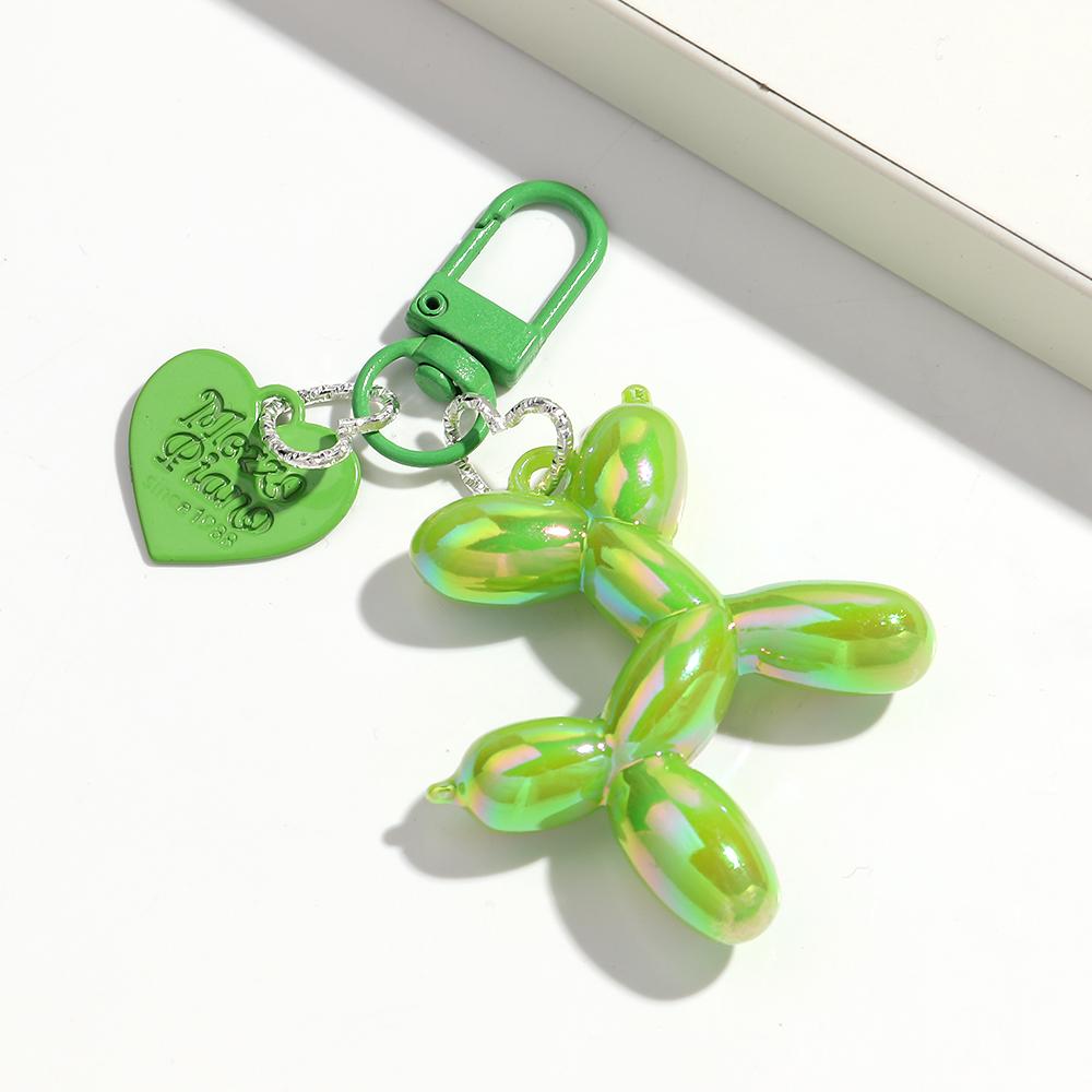 Kreativer Großer Ballon Hund Herz Schlüsselanhänger für Frauen Mädchen Niedlich AB Bunt Acryl Hund Schlüsselanhänger Handy Tasche Anhänger Zubehör Geschenke