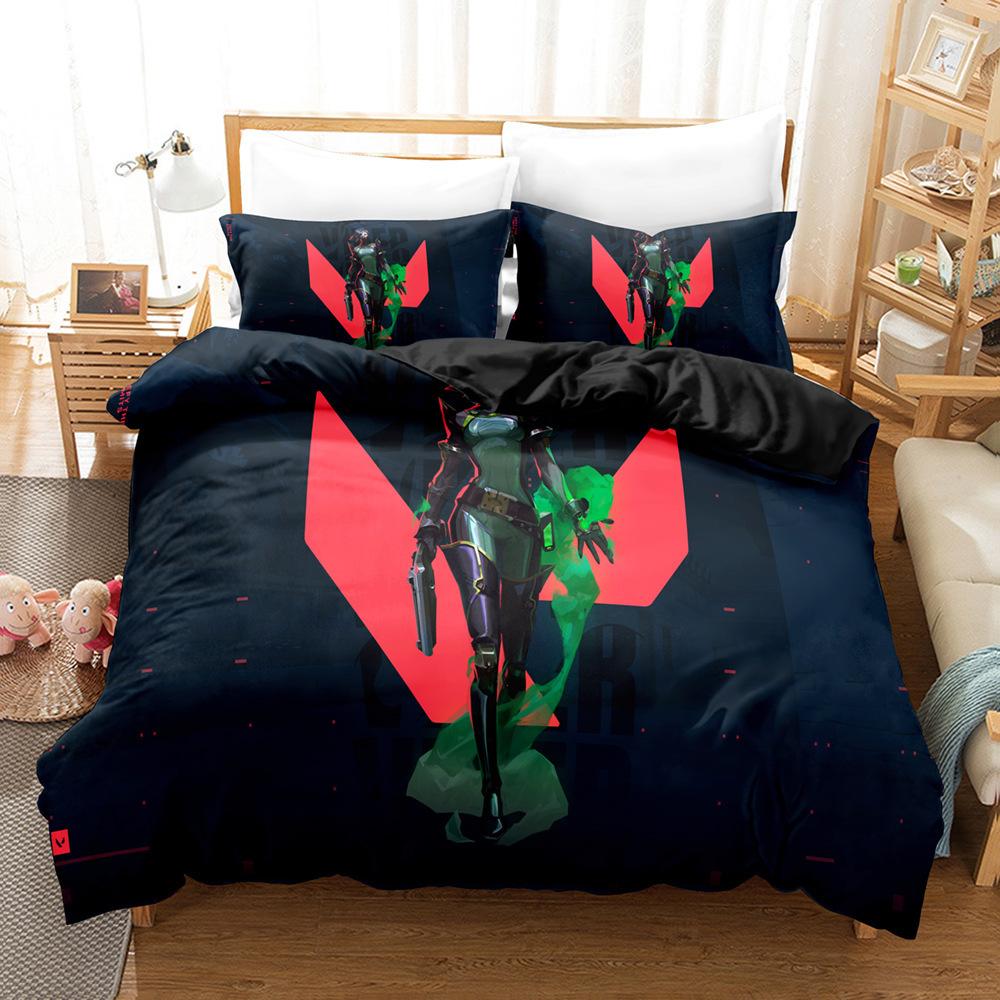 3D Digital Printing Fearless Contract Three-Piece Set Bedding Sheets Quilt Covers Pillowcases