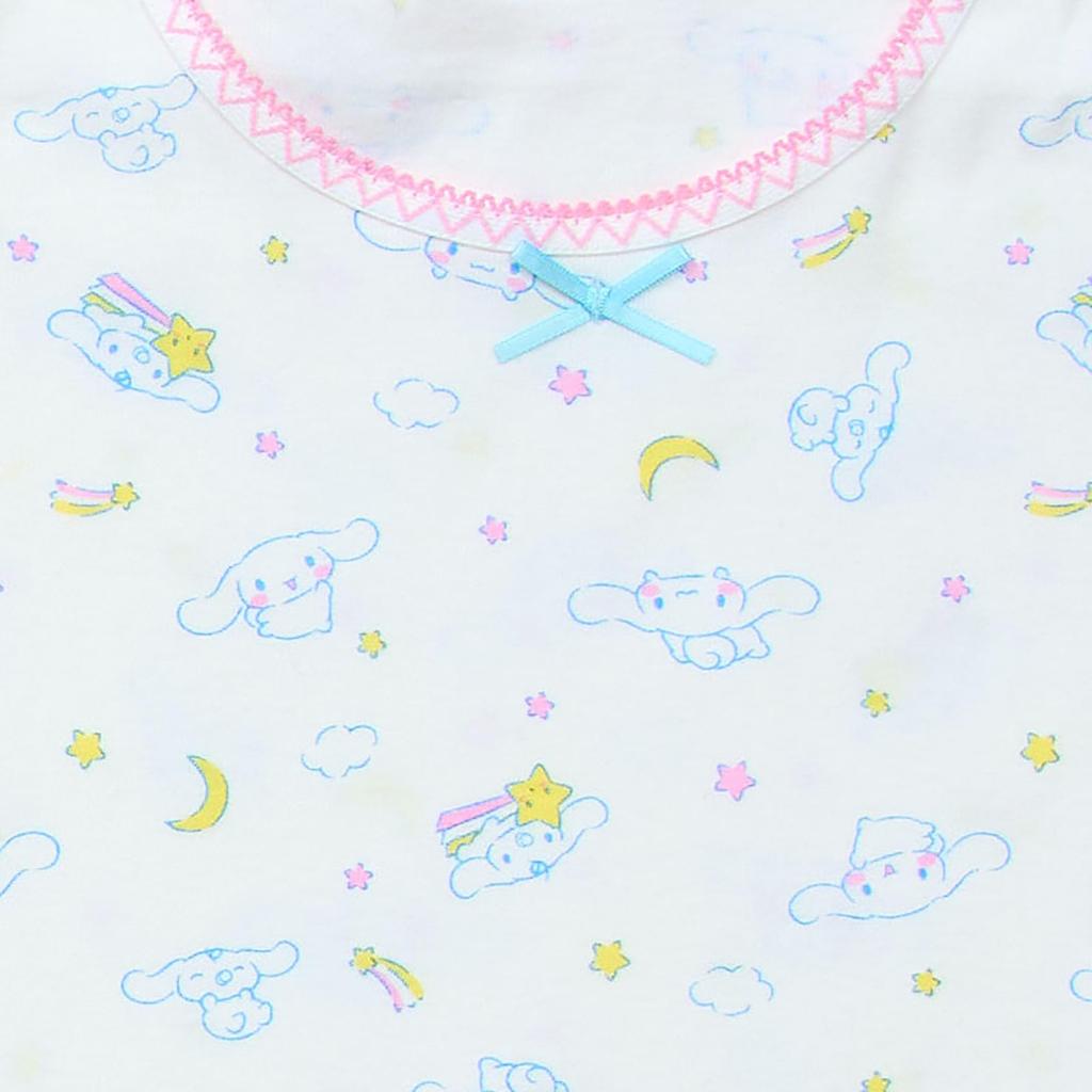 Sanrio Short Sleeve Undershirts of with Name Tags Kids' (Set 2), Cinnamoroll, 130cm, 100% Cotton, (Product Number 149225)
