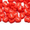 50/100x Beads Love Heart Shape  Spacer Beads for Bracelet Necklace Earring Making DIY Jewelry Crafts Tool