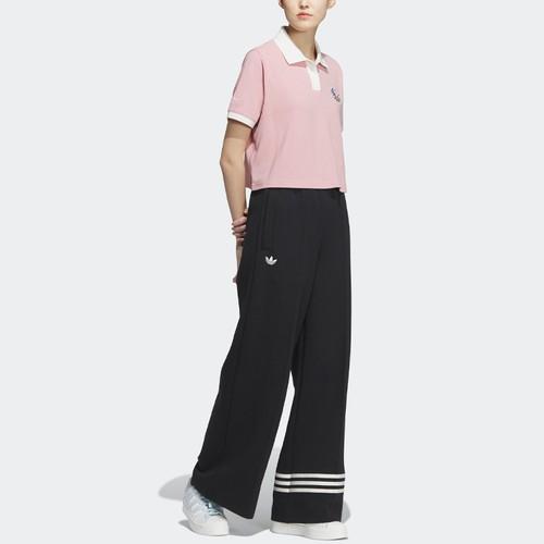 adidas Originals Monkey Kingdom Collaboration Sports Short Polo Shirt Women Pink