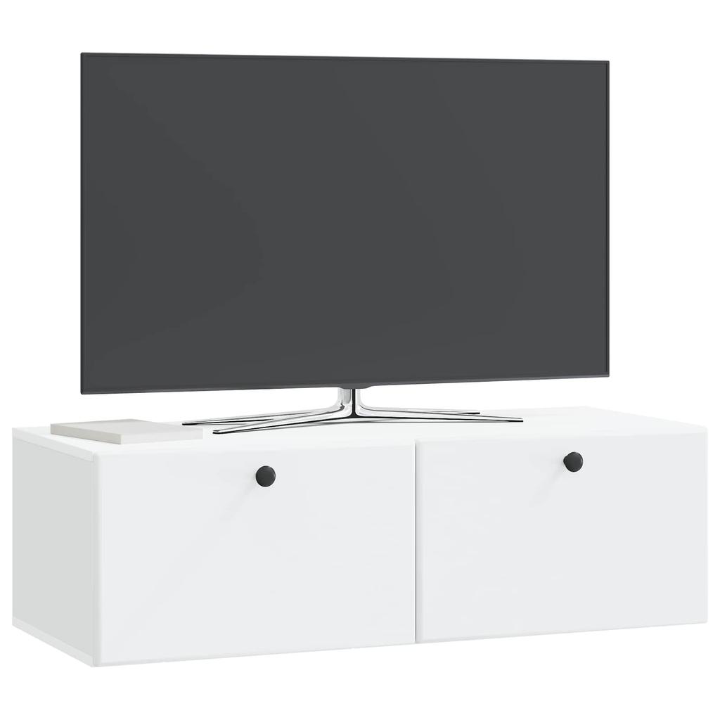 Wall Mounted TV Cabinet 98 x 41 x 30 cm White Engineered Wood