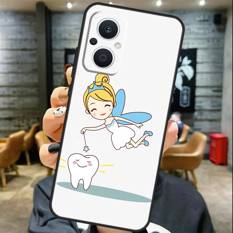 Cartoon Dentist Dental Teeth Case For OPPO Reno 13 13F 12 F 11 8T 7 8 10 Pro OPPO Find X8 X6 Pro X3 X5 Lite Cover Coque