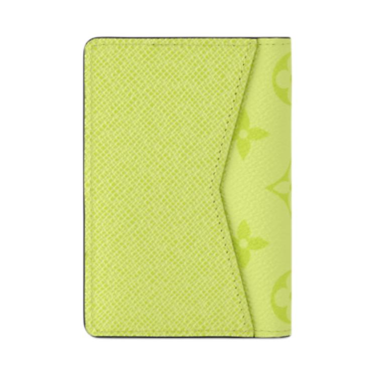 Louis Vuitton Logo Print Leather Card Holder Men Accessories Yellow M14113