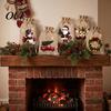 Portable Fabric Gift Holders Christmas Drawstring Bags, Small Festive Prints Burlap Treat Pouches for Durable Polyester Candy Jewelry And Party